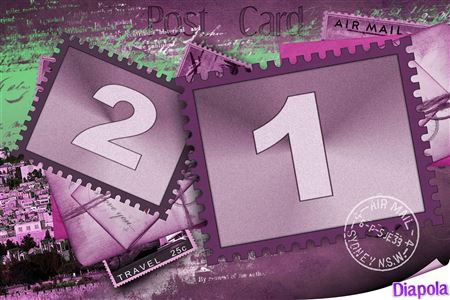 Montage photo Timbres violets
