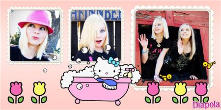 Montage photo Hello Kitty bain