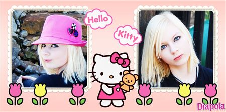 Montage photo Hello Kitty nounours