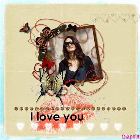 Montage photo Cadre HD I love You