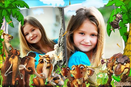 Montage photo livre enfant avec animaux
