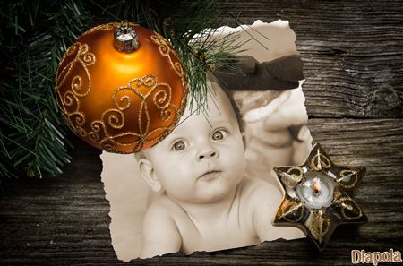 Montage photo Photo sur bois, décorations de Noël