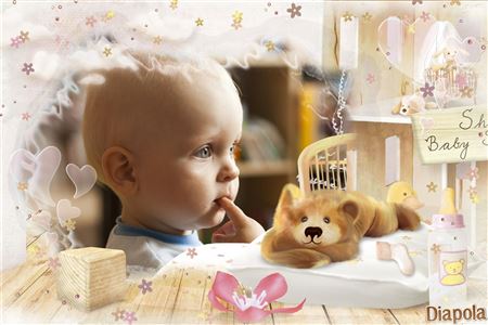 Montage photo Naissance sweet baby
